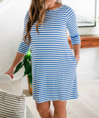 Yala - Rita Boatneck A-line Bamboo Dress With Pockets