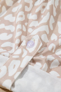 Dear Lover - Apricot Leopard Vneck Plus Size Top