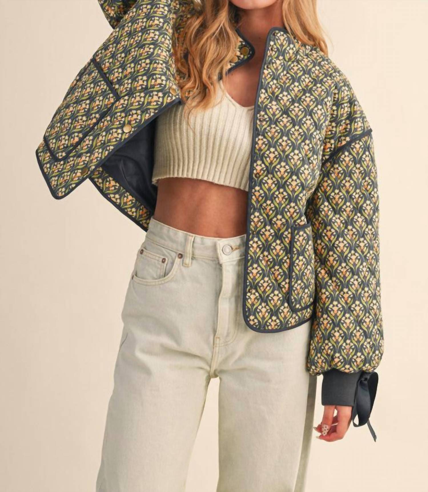 &Merci - Level Up Floral Quilted Jacket