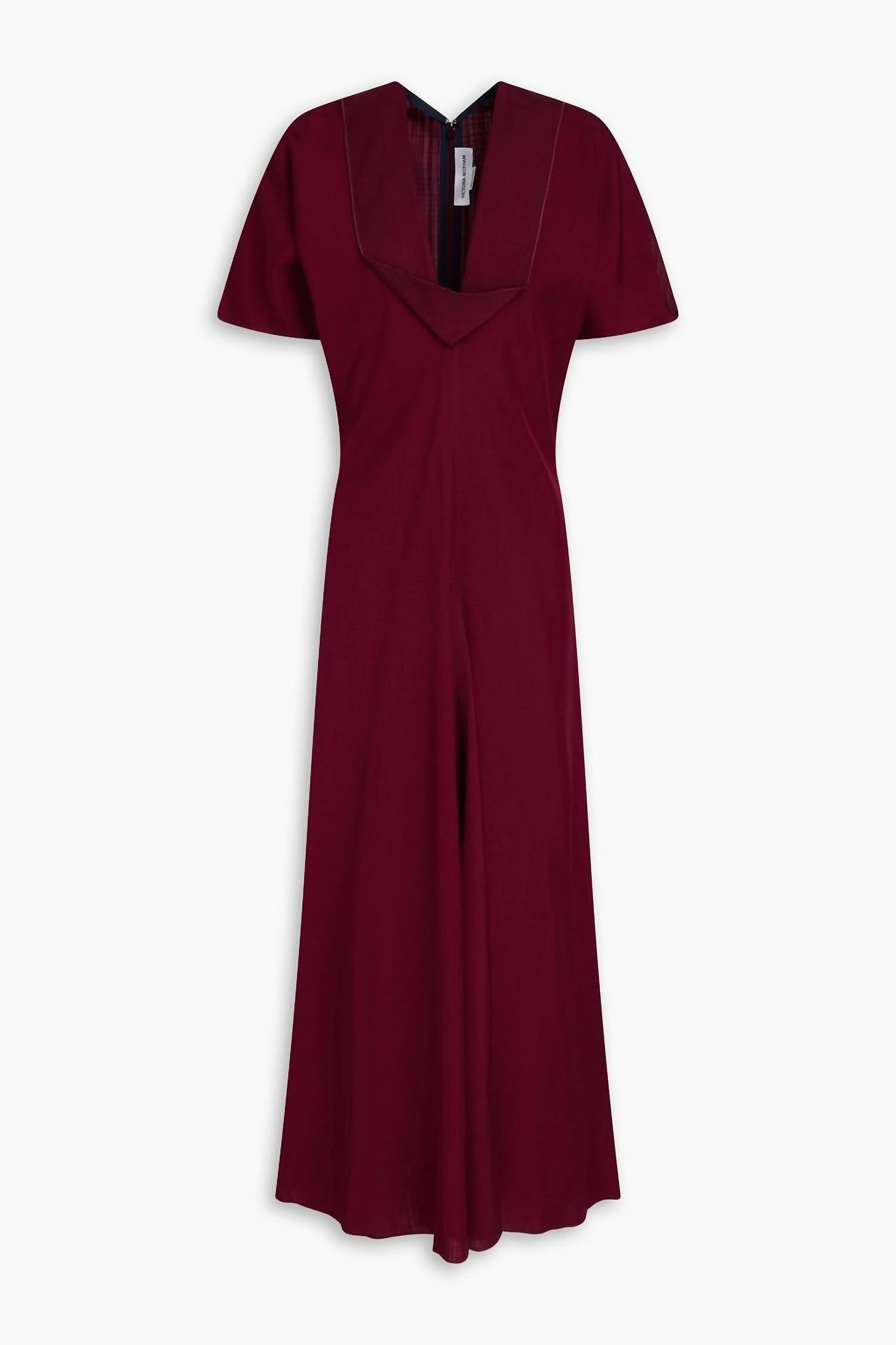 Victoria Beckham - Draped V Neck Midi Dress