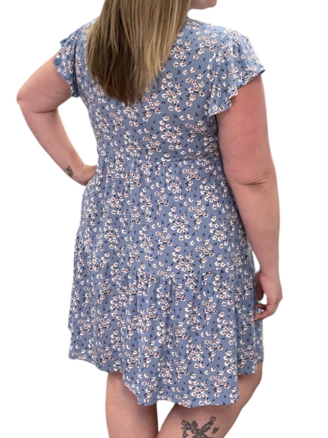 Honeyme - Floral Tiered Gabby Babydoll Dress