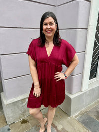 Ee:Some - Double V-neck Mini Dress