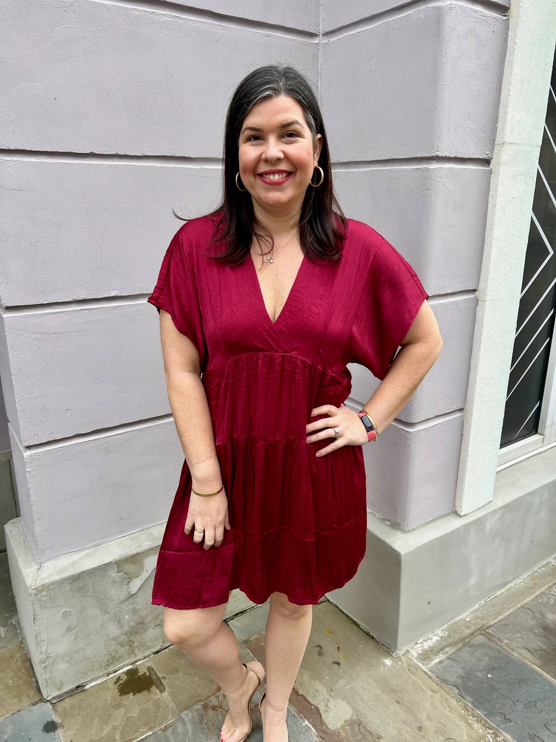 Ee:Some - Double V-neck Mini Dress