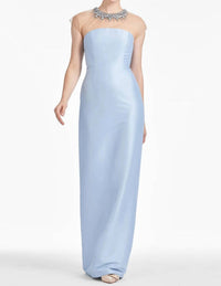 Sachin & Babi - Women's Irina Beaded Illusion Neck Gown