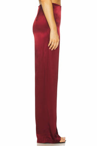 BARDOT Devin Wide Leg Trouser Pant in burgundy - women's pants - alternate view