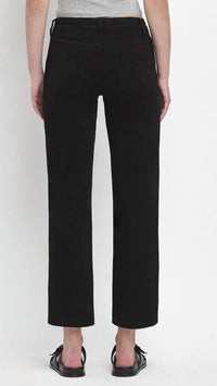 VERVET BY FLYING MONKEY High Rise Ankle Straight Jeans in jet black - women's jeans - alternate view