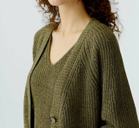 Oui - Button Front Long Sleeve Cardigan