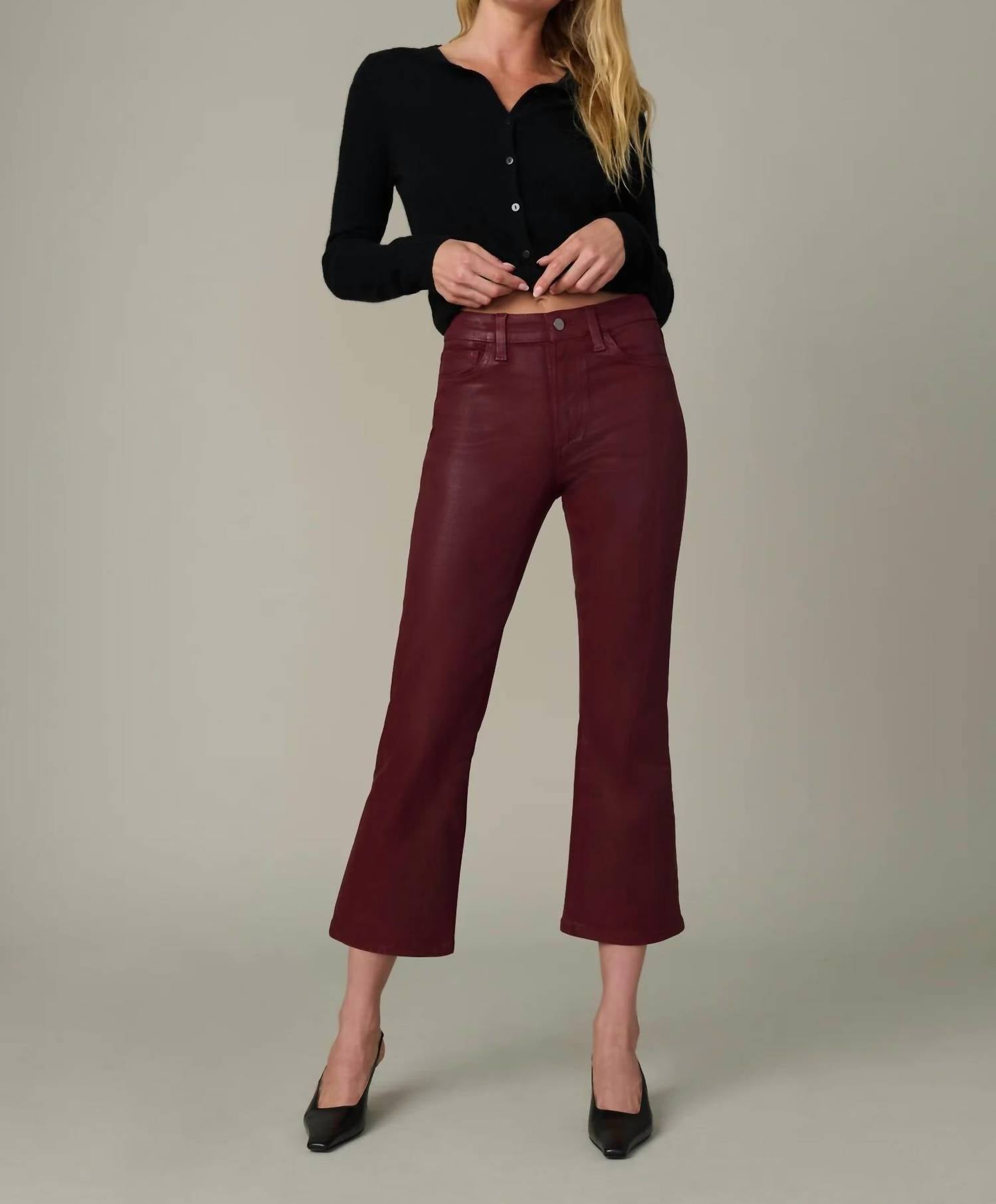 Joe'S Jeans - Callie Coated Cropped Bootcut Jeans