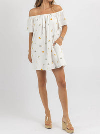 In February - May Embroidered Mini Dress