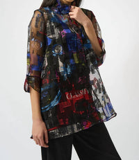 Joseph Ribkoff - Mock Collar 3/4 Sleeves Blouse