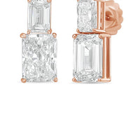 Diana M Jewels - Women's Emerald Lab-Grown Diamond Stud Earrings (15.00 Ct TCW) - Grand