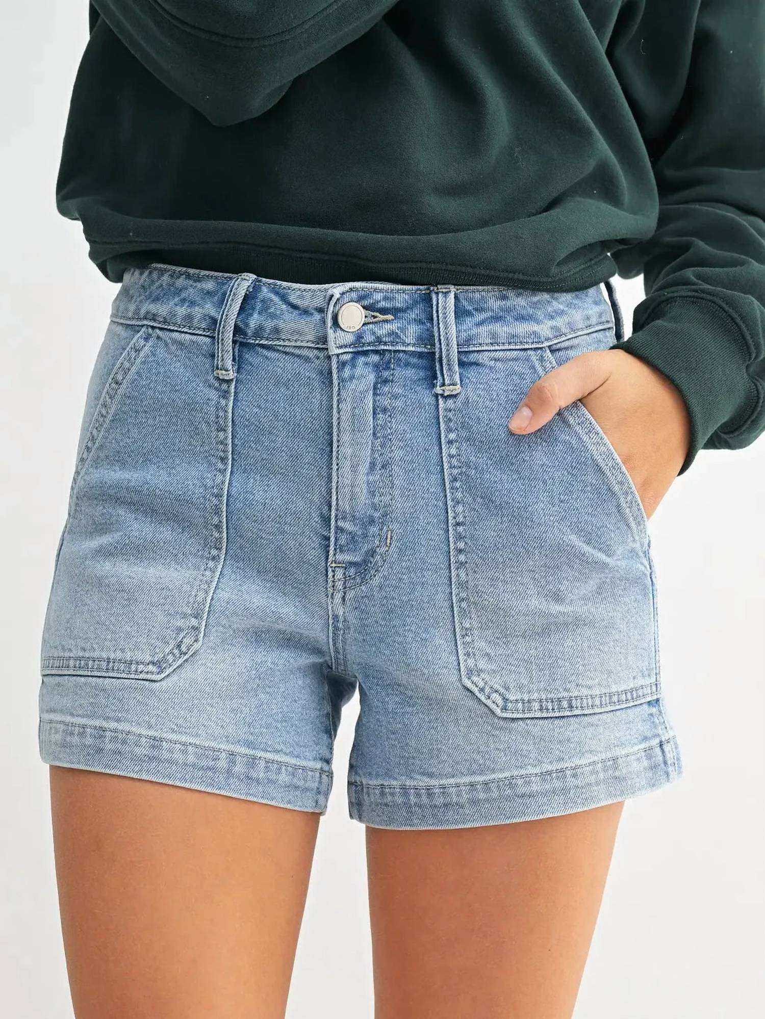Jbd. - Hattie High-rise Utility Denim Shorts