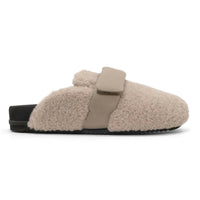 ROAM Fuzzy Loafer Mule in cement - women's shoe