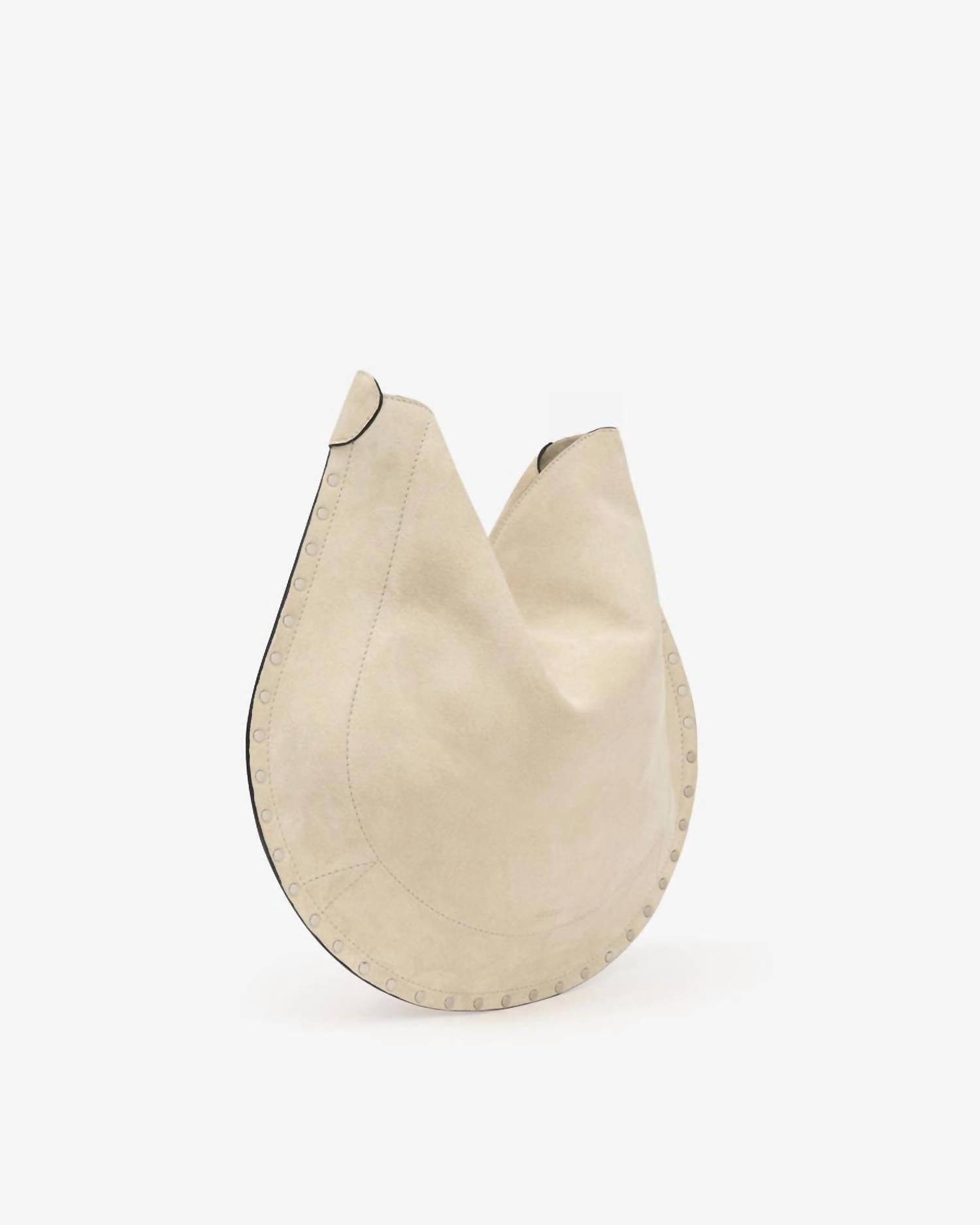 ISABEL MARANT Oskan Hobo Soft Shoulder Bag in chalk - women's bag - alternate view