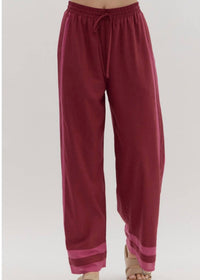 entro Nora Pull-on Pant in cranberry - women's pants - detail view