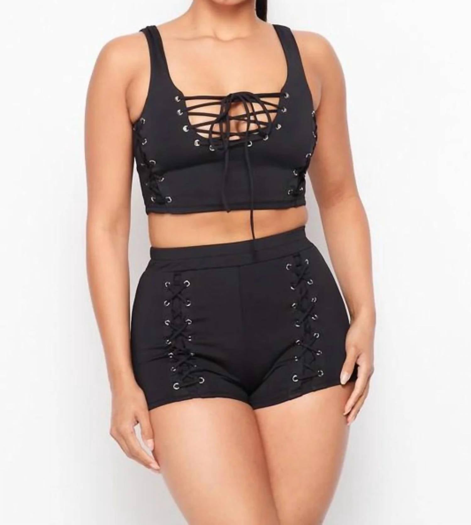 Hot & Delicious - Bucket List Matching Eyelet Short Set