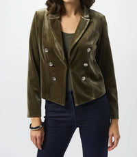 Joseph Ribkoff - Velour Double-breasted Blazer