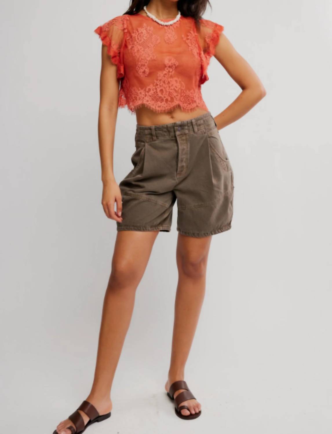 Free People - Lunar Ash Lace Top