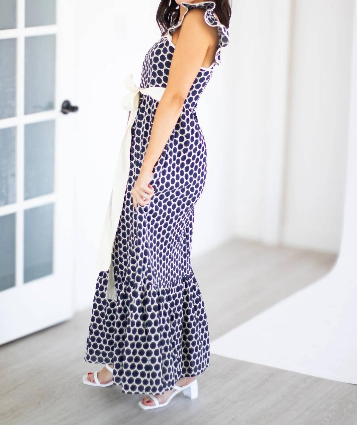 Sincerely Ours - Marine Dot Maxi Dress