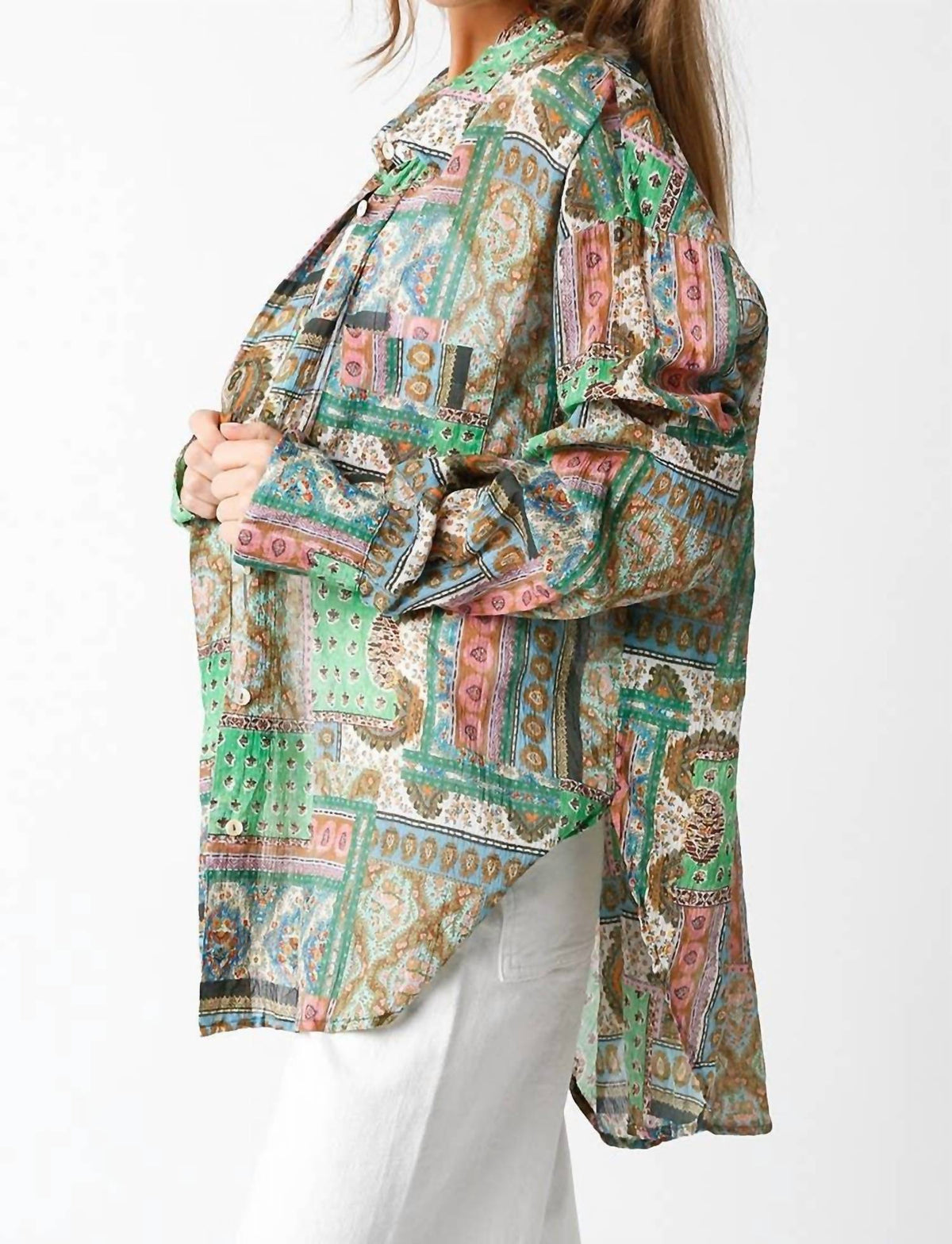 Olivaceous - Ella Button Down Shirt