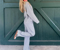 Bailey Rose - Dylan Stripe Knit Wide Leg Pants