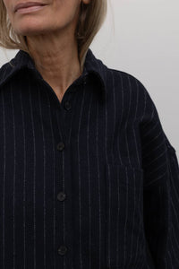Collective - Wool Stripe Quilted Oversized Jacket