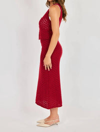Sadie & Sage - Women's Venus Knit Midi Skirt