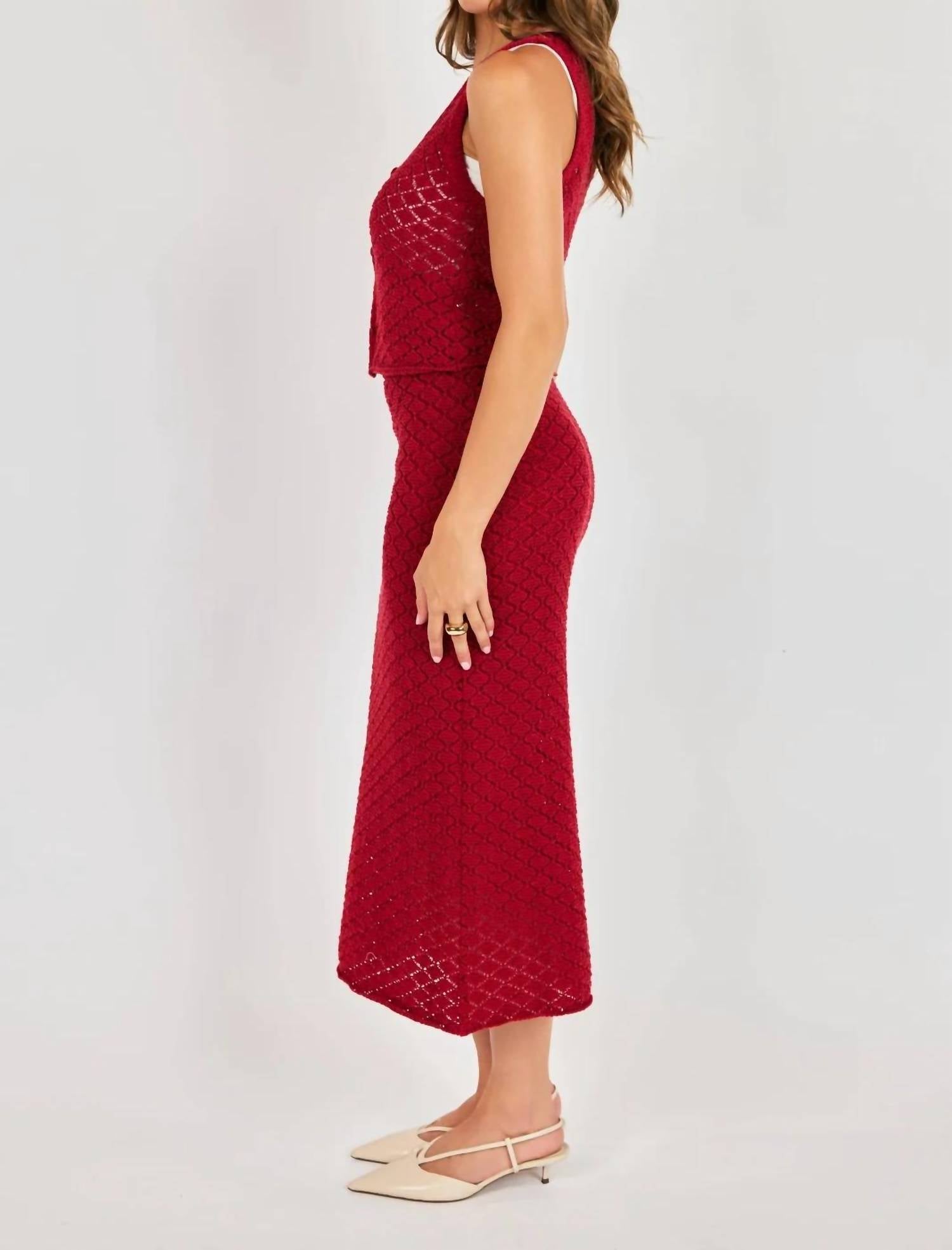 Sadie & Sage - Women's Venus Knit Midi Skirt