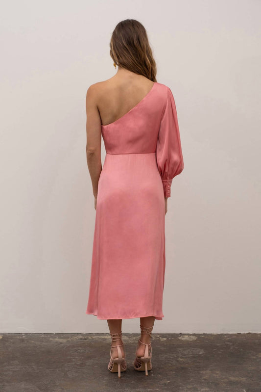 Moon River - Katy One Shoulder Midi Dress