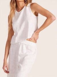 bobi Shell Tank in cream - women's tank top