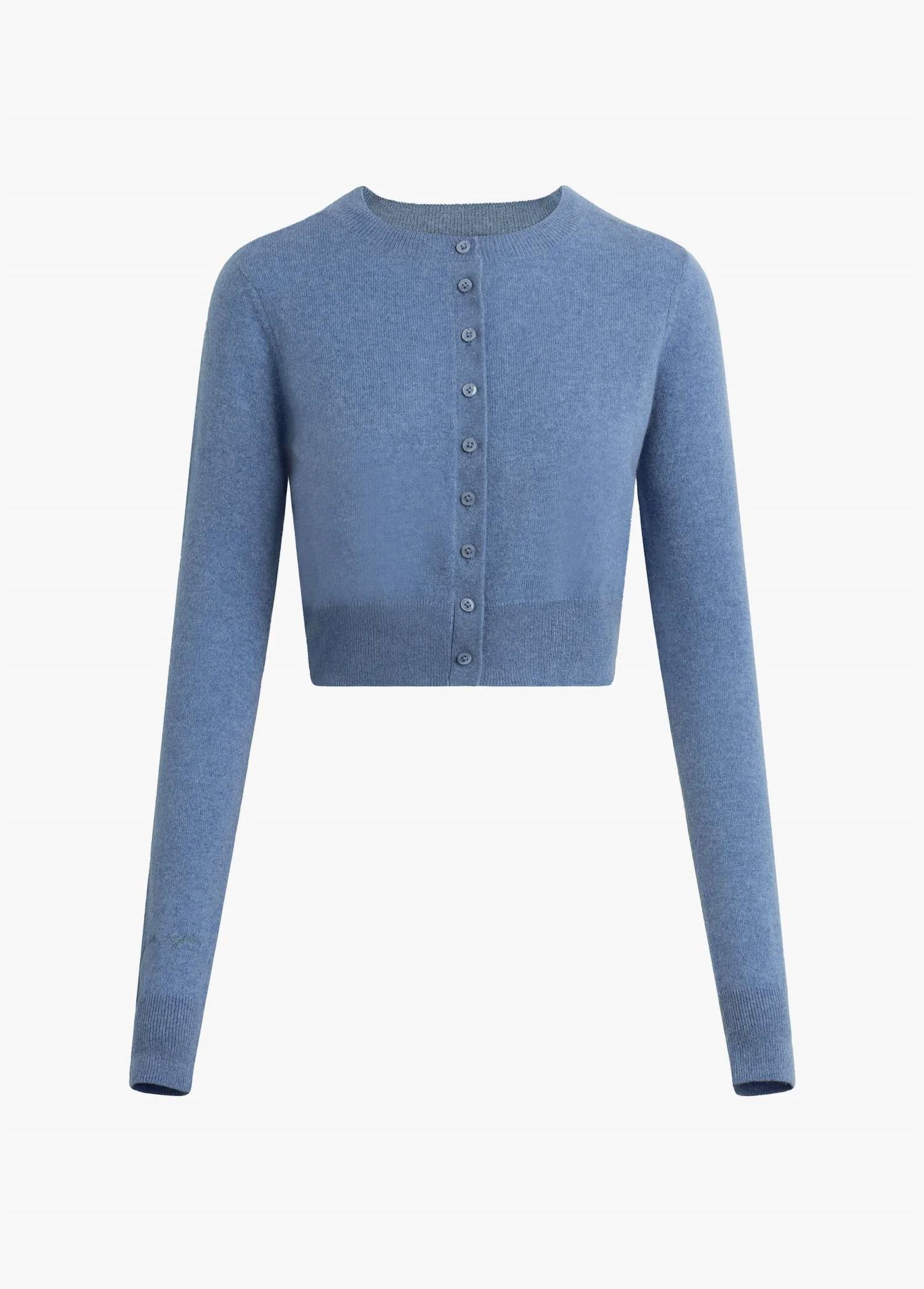 Favorite Daughter Cropped Rebecca Cardigan in river blue - women's cardigan - detail view