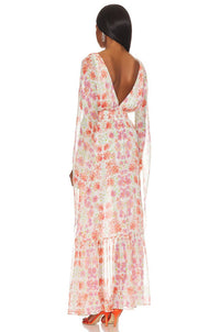 Misa Los Angeles Graziella Dress in cora flora - women's dress - alternate view