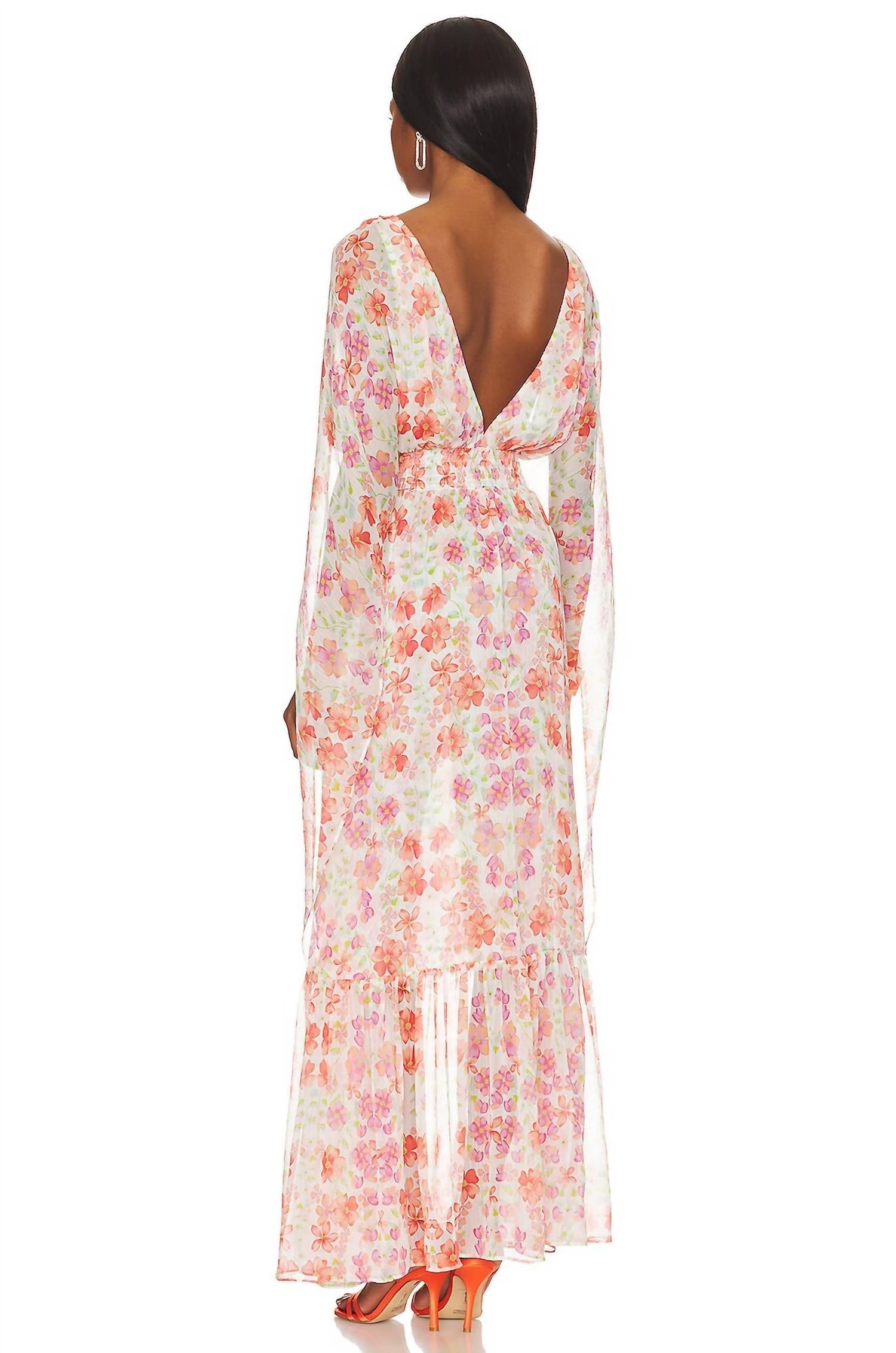 Misa Los Angeles Graziella Dress in cora flora - women's dress - alternate view