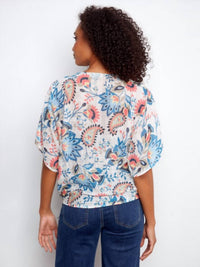 CHARLIE B Cotton Gauze Top in rio - women's blouse - alternate view