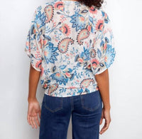 CHARLIE B Cotton Gauze Top in rio - women's blouse - detail view