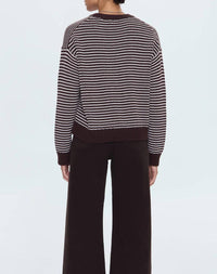 PISTOLA Aura Crew Sweater in mocha - women's sweater - alternate view