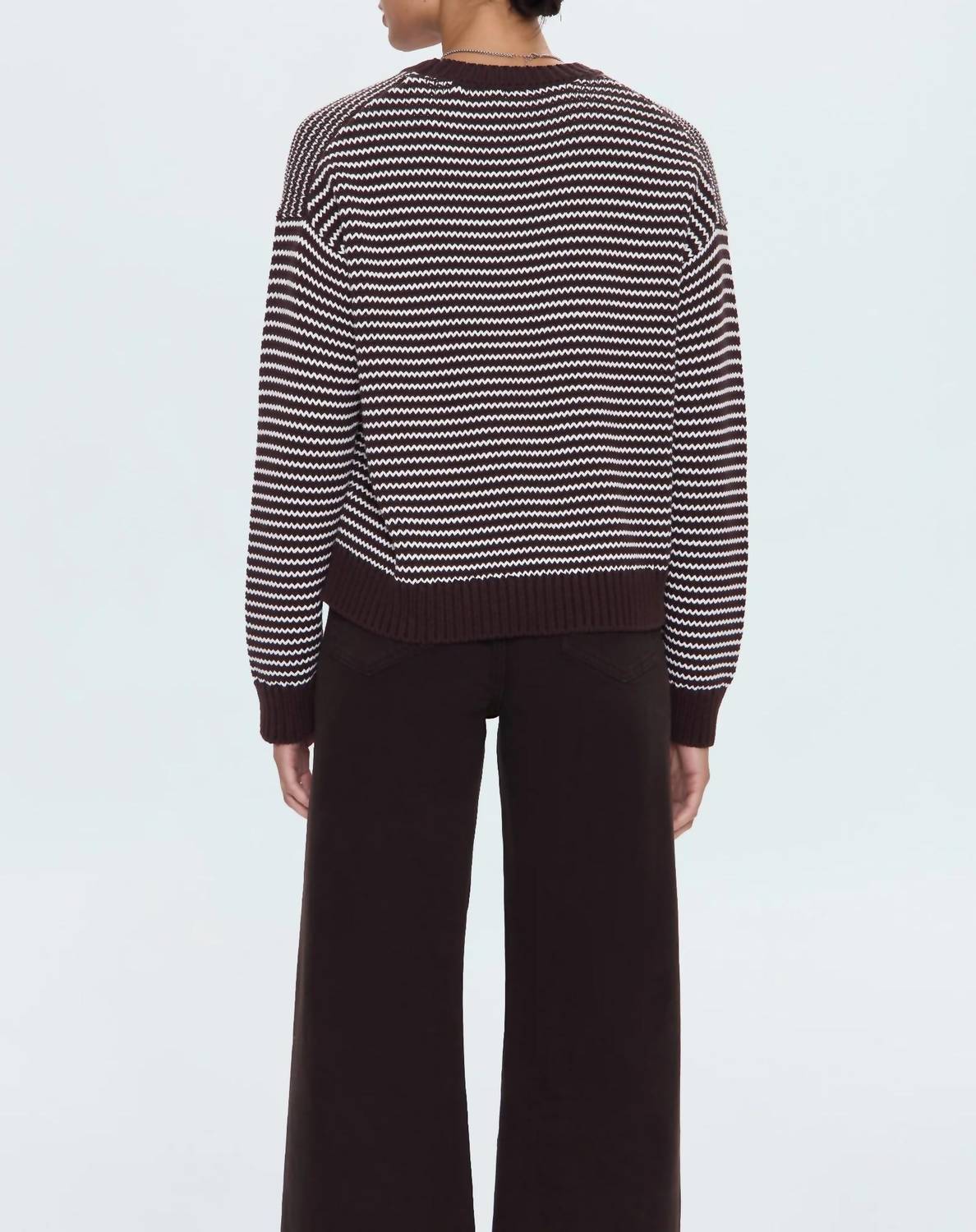 PISTOLA Aura Crew Sweater in mocha - women's sweater - alternate view