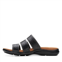 Clarks Women's Kitly Walk Sandals in black - women's sandal - detail view