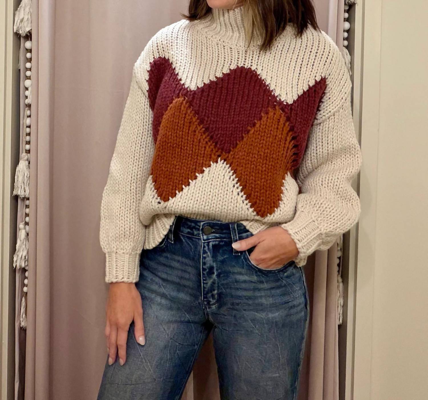 Anniewear - Andie Turtleneck Yarn Sweater