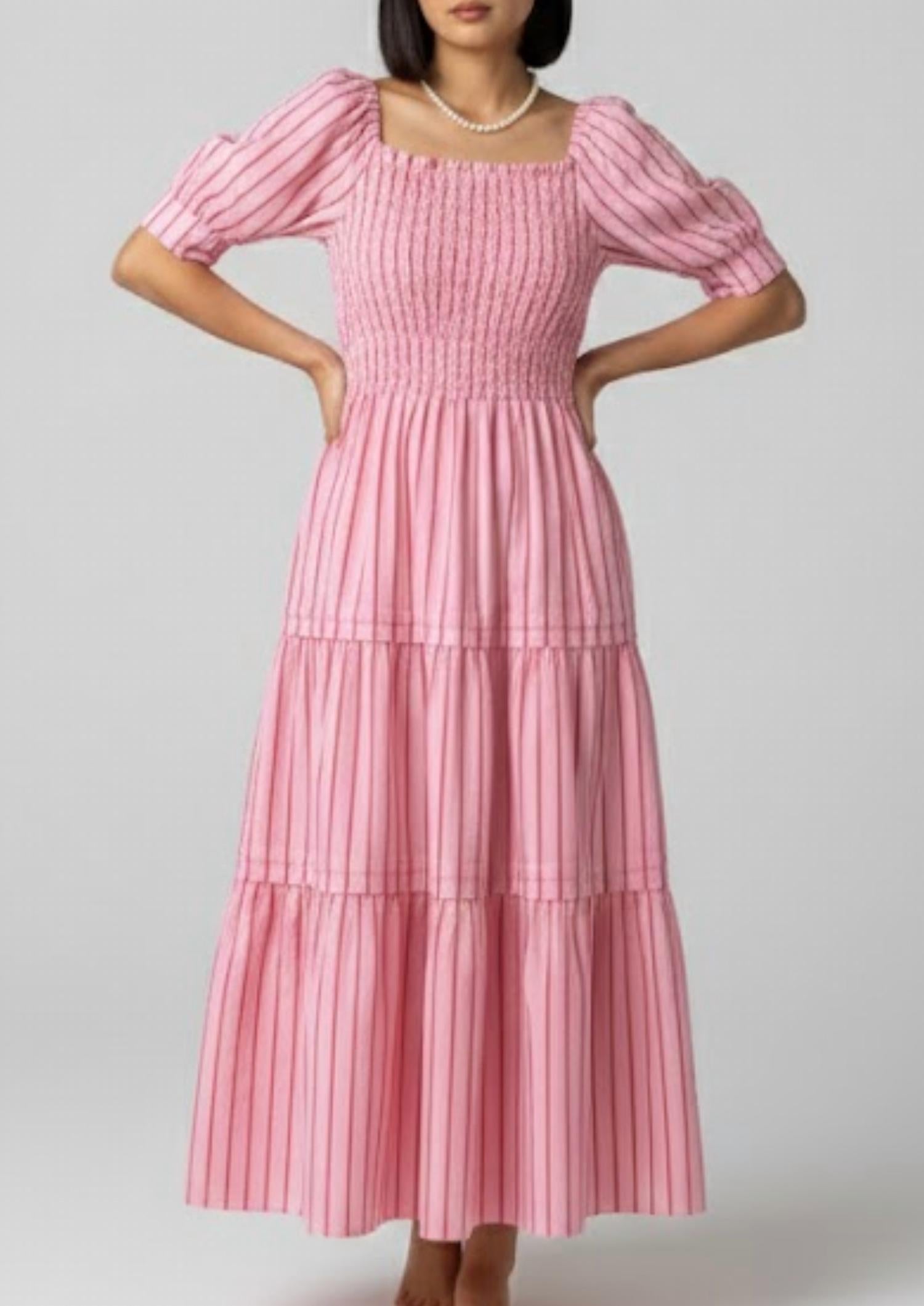 She + Sky - Gia Stripe Midi Dress