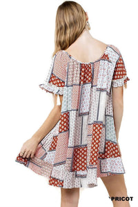 Kori - Folklore Tassel Mini Swing Dress
