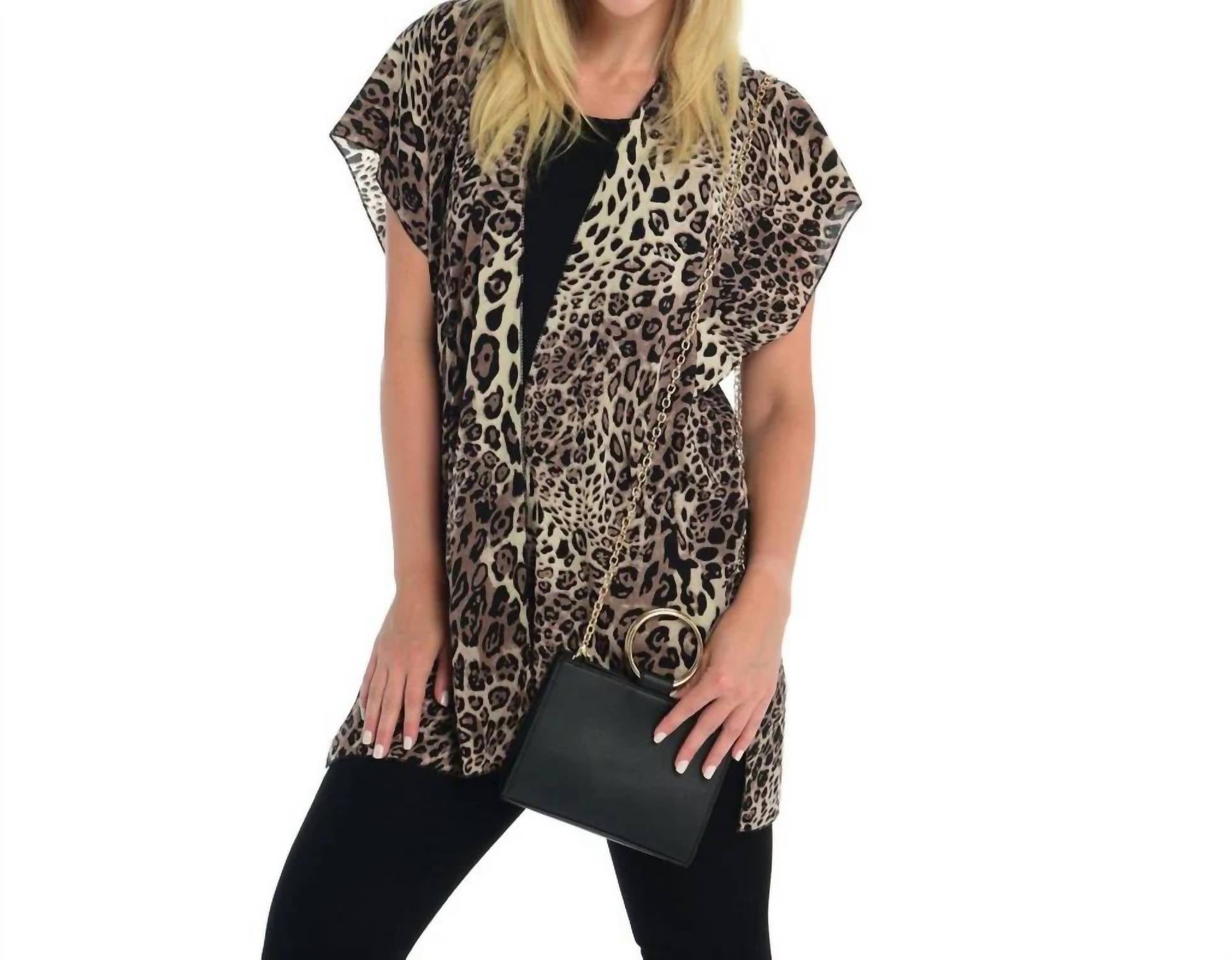 Kendall & James - Women's Printed Cover-up Kimono & Fashion Bag Set