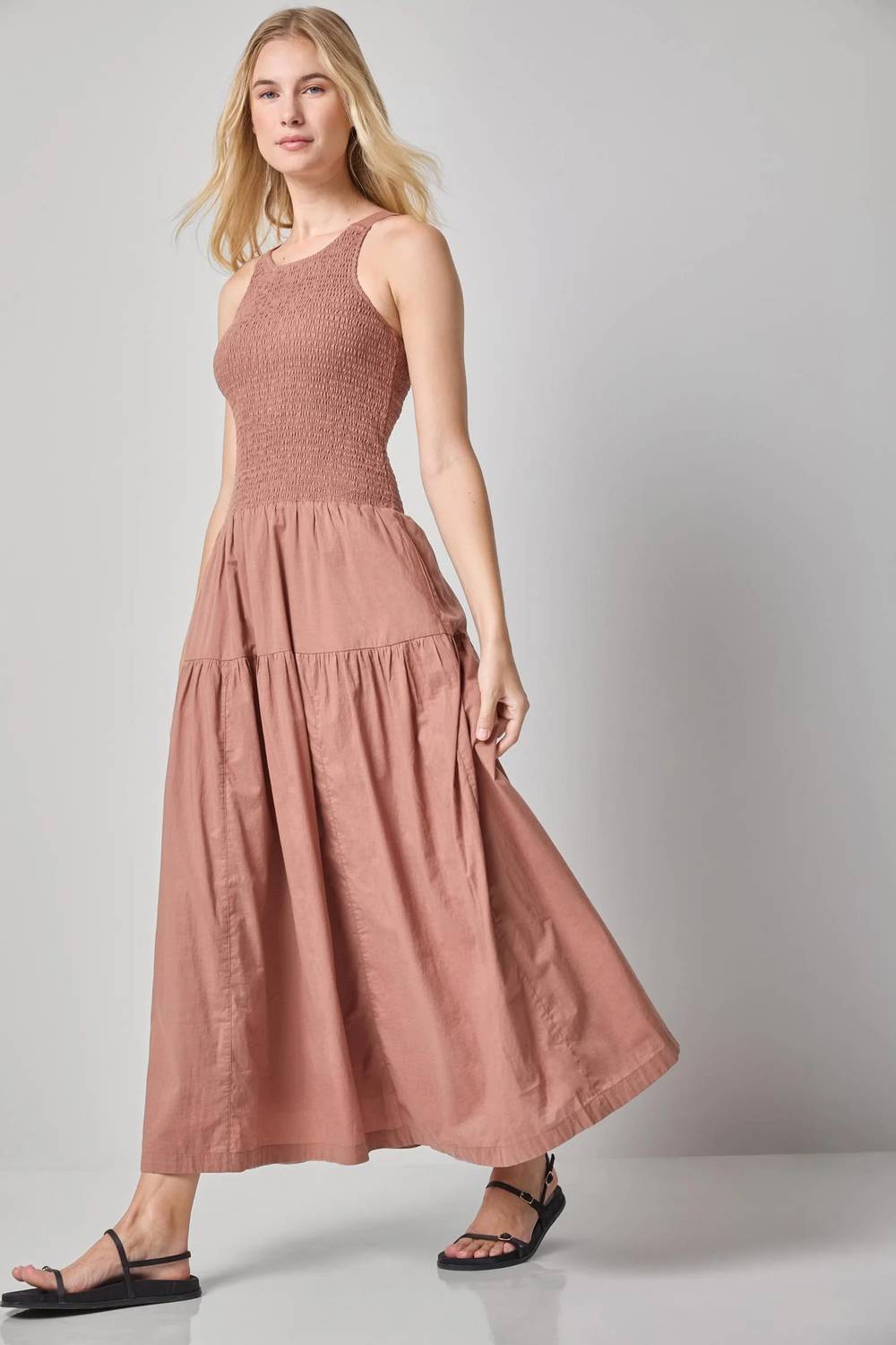 Lilla P - Smocked Bodice Maxi Dress