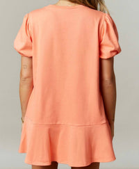 Peach Love - Bunny Short Sleeve Mini Dress
