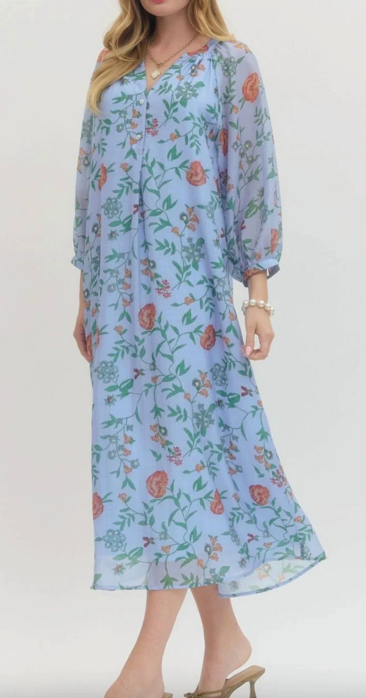 Entro - Floral Midi Dress