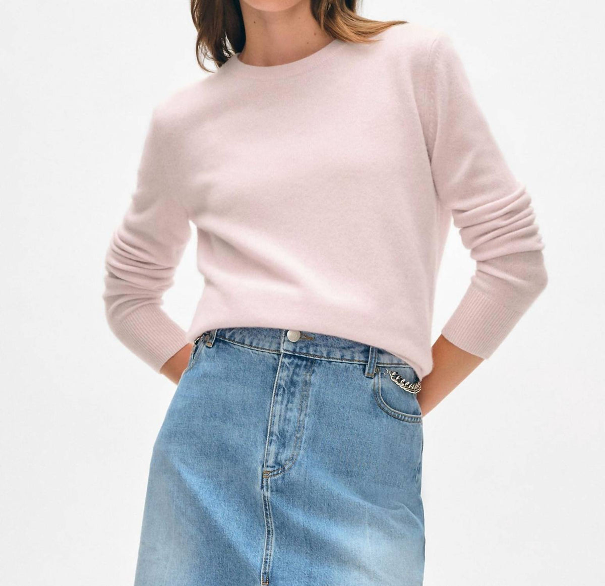 White + Warren - Cashmere Shrunken Crewneck Sweater