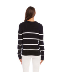 Karen Kane - Stripe Crew Neck Sweater