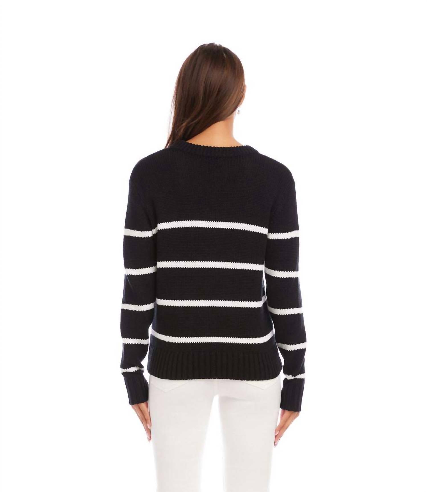 Karen Kane - Stripe Crew Neck Sweater