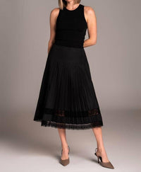 Beatrice .B - Technical Lace Detail Pleated Skirt