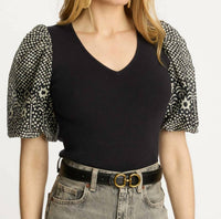 CABALLERO Andrea Knit Top in indigo - women's blouse